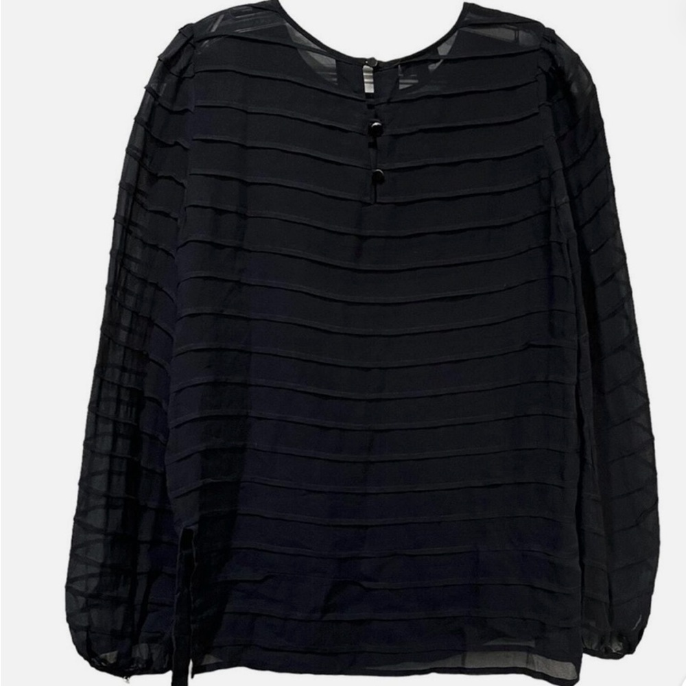 Chic Black Sheer Blouse